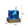 thumbnail image 4 of HBBKVI Marine Resin Ornament, Colorful Glowing Mini Ornament Decoration with USB Stand, Cool Gift for Family, Suitable for Home Office Bedroom Relaxing Decoration Room Decor Desk Decor, 4 of 7