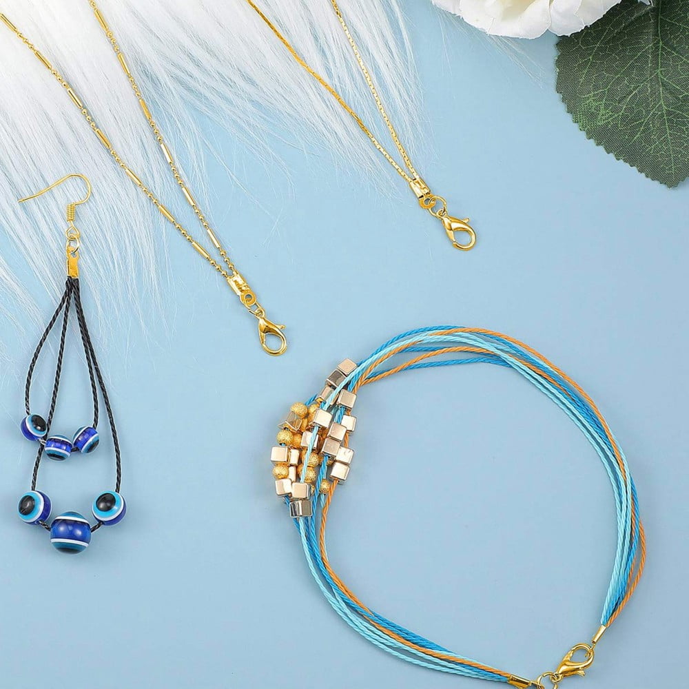 Lancharmed 14K Gold Plated Circle Lobster Clasp 6Pcs Necklace Jewellery Clasp Necklace Extenders for Women Unique Gifts