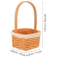 thumbnail image 5 of WEUVEB Handwoven Brown Wood Basket for Fruit, Bread, Flower Storage - , Elegant, Multipurpose Organizer, 5 of 8