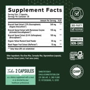 50MG Sulforaphane Supplement from Broccoli Sprouts | NRF2 Activation with Glucoraphanin, Myrosinase & Antioxidants | Support Cellular & Immune Health | Broccoli Seed Microbeadlets, Vegan 60 Count