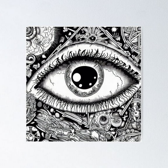 Wild Coloring Page Art No.1 Poster Wall Art, Modern Wall Decor For Living Room Bedroom, 8x12 UNFRAMED