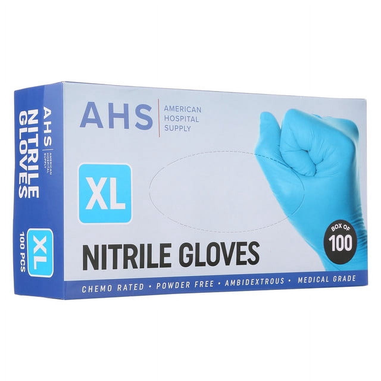 American Hospital Supply Medical-Grade Powder-Free Nitrile Gloves Large Case of 1000