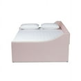 thumbnail image 4 of Baxton Studio Raphael Modern and Contemporary Pink Velvet Fabric Upholstered Full Size Daybed with Trundle, 4 of 7