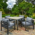 thumbnail image 2 of Tortuga Outdoor Lakeview Aluminum 5 Piece Dining Set with Table and 4 Chairs, Gray, 2 of 5