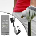 thumbnail image 1 of Cepillo para palos de Golf Cola herramientas limpiadoras de ranuras con mosquetón retráctil Gris, 1 of 8