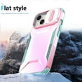 thumbnail image 7 of for iPhone 15 Plus, Luxury Sliding Camera Cover Soft TPU + Hard PC Shockproof Drop Protective Hybrid Stylish Ultra Slim Frosted Anti-slip Grip Phone Case for iPhone 15 Plus, Rosegold, 7 of 7