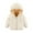 Off-White, variant on SILVERCELL Toddler Winter Warm Thick Hoodie Outwear Baby Boys Girls Down Jacket Zipper Solid Color Coat with Pocket
