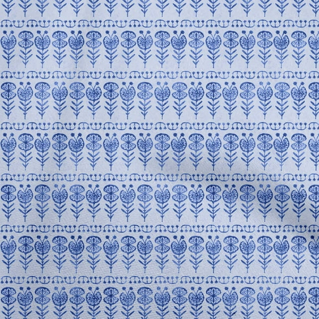 oneOone Cotton Cambric Light Blue Fabric Asian Block Sewing Craft Projects Fabric Prints By Yard 56 Inch Wide