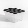thumbnail image 4 of IRIS USA 32Qt. Plastic Storage Bins with Lids, Clear, Latching, Stackable, Totes  4Pk, 4 of 4