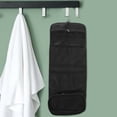 thumbnail image 3 of Unique Bargains 1 Pc Foldable Hanging Solid Makeup Bag Canvas Black, 3 of 5