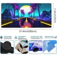 thumbnail image 2 of XXL Extended Mountains Gaming Mouse Pad Purple Large Office Desk Pads Stitched Edges Waterproof Desktop Mouse Mat Non-Slip Rubber Base Keyboard Mousepad(Size:31.5x11.8in), 2 of 6