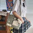 thumbnail image 6 of Multi-Pockets Crossbody Bag for Women, Adjustable Messenger Bag with Pendant for School Daily (B), 6 of 10