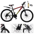 thumbnail image 4 of 26" Spoke Wheel 24 Speed Mountain Bicycle Adult Bike MTB w/ fender Red & Yellow, 4 of 15