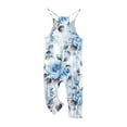 thumbnail image 5 of MKOSPLRT Jumpsuits for Girl 2025 Sleeveless V Neck Casual Harem Overalls Vintage Floral Graphic Jumpers Comfy Jumpsuits with Pockets, 5 of 8