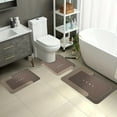 thumbnail image 6 of 3 Piece Bathroom Toilet Mat Set - Super Absorbent, Machine Washable with Non-Slip Backing, Easy Cleaning for Home, Hotel, or Shower Room, 6 of 6