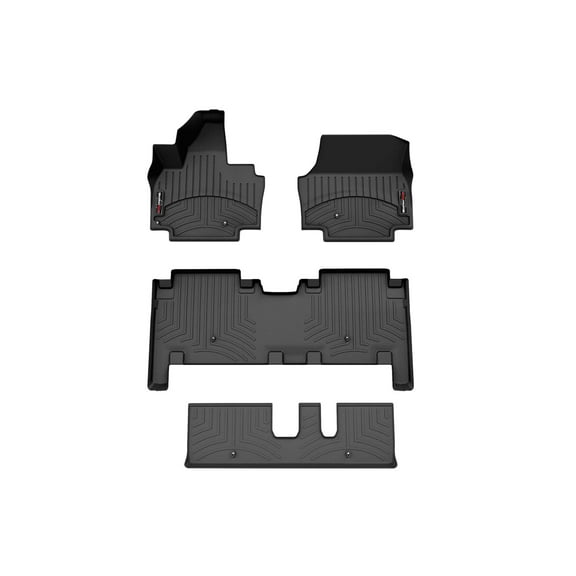 WeatherTech Custom Fit FloorLiners compatible with 2024-2026 Kia EV9 - Complete Set (1st, 2nd, & 3rd Row), Black