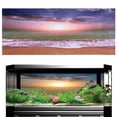 thumbnail image 2 of Póster adhesivo de atardecer en la playa con efecto 3D para decoración de acuarios (M), 2 of 10