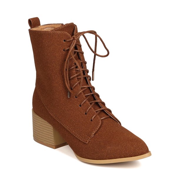 bootie with thick heel