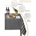 thumbnail image 2 of Geometric Grey Table Cloth, Abstract Contemporary Minimalist Line Waterproof Tablecloth for Square Tables, Reusable Washable Fabric Table Cover for Restaurant Kitchen Dining Tables 54"x54", 2 of 6
