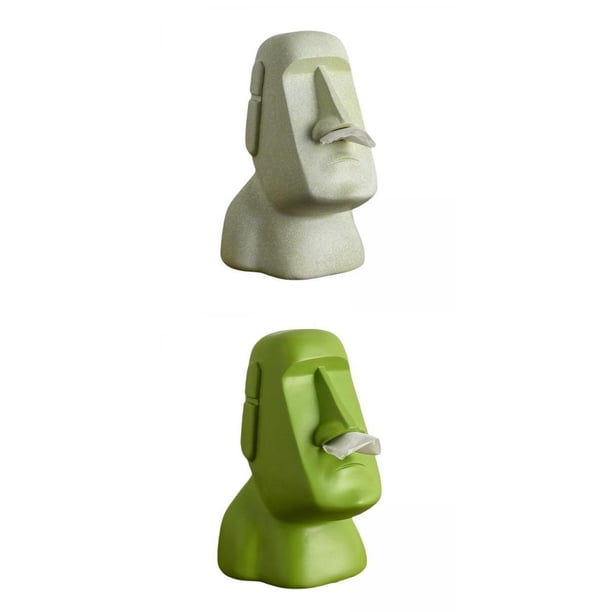 2x Dispensador de toallas de papel con figura de piedra Servilletero Verde Claro Macarena Estuche porta pañuelos