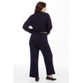 thumbnail image 3 of June & Vie Women's Plus Size Ruffle Detail Sweater Pant, 3 of 4