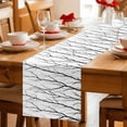 thumbnail image 5 of Black Branches Table Runner - 36 Inch Long Modern Abstract Art Forest Silhouettes Cotton and Linen Blended Dress Scarves Farmhouse Table Runner for Kitchen Dining, Coffee Table, 13" x 36", 5 of 8