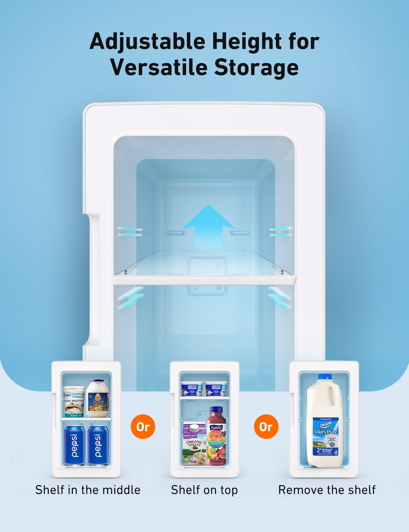 AstroAI Mini Fridge 6L/8 Can, Personal Refrigerator Makeup Skincare Fridge AC/DC, Energy Efficient & Quiet, Portable Beverage Cooler & Warmer Fridge for Travel, Office, Dorms, Bedroom, Car, White