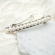 Cousin DIY 2 French Barrette, Silver Metal Hair Clips, 40 Piece