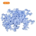 thumbnail image 3 of Uxcell 100Pcs Mini Gingham Ribbon Bow 1" Checkered Fabric Satin Ribbon Bows for Craft DIY Blue and White, 3 of 7