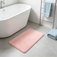 thumbnail image 4 of Bath Mat Bathroom Rug, Absorbent Fleece Floor Mat Non Slip Shower Toilet Room Rug for Sink Area Bathroom Decor, 23.62 x 15.75 in, Pink, 4 of 6
