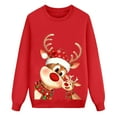 thumbnail image 4 of mgoYE Christmas Family Matching Sweatshirt Long Sleeve Cartoon Print Blouse Shirts Trendy O-Neck Xmas Shirt for Family(Red,2XL), 4 of 4