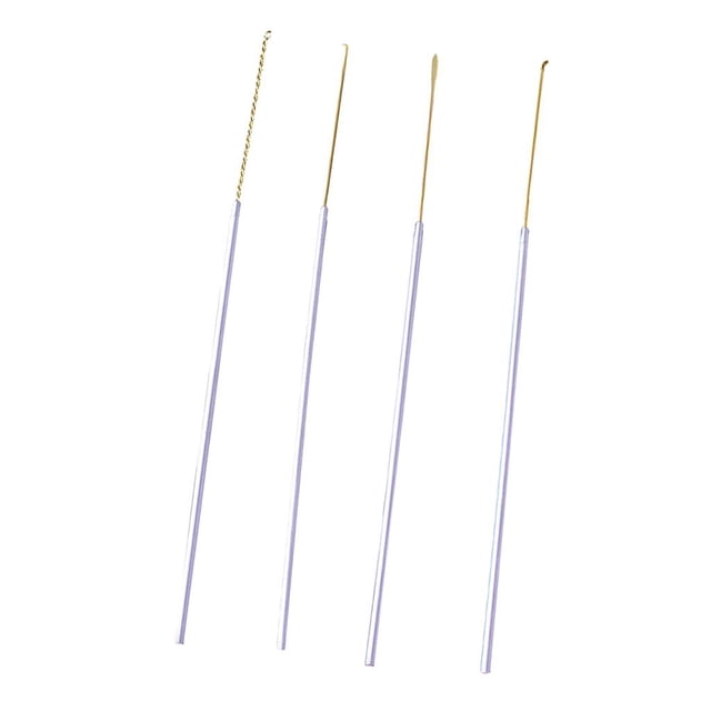 TISHITA 4pcs Copper Steel Ear Pick Curette Ear Removal Picker Earpick Set