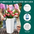 thumbnail image 6 of LINJI Indoor Outdoor Flower Stand - 3-Tier White Plant Stand with 12 White Round Buckets and  Wheels for Easy Movement, 6 of 7