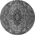 thumbnail image 1 of Ahgly Company Indoor Round Medallion Gray Traditional Area Rugs, 3' Round, 1 of 1