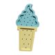 thumbnail image 2 of Lámpara de helado, bonito letrero de madera para habitación infantil o de negocios. Azul amarillo, 2 of 9