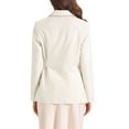 thumbnail image 3 of INSPIRE CHIC Single Button Blazer for Women's Work Office Lapel Long Sleeve Belted Jacket Suit Blazer, 3 of 5