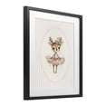 thumbnail image 2 of Stupell Industries Cottage Nursery Ballerina Deer Striped Black Framed Print Under Glass, 17 x 21, by LSR Design Studio, 2 of 8