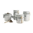 thumbnail image 1 of Anchor Hocking 4pc White Ceramic Canister Set, 1 of 1
