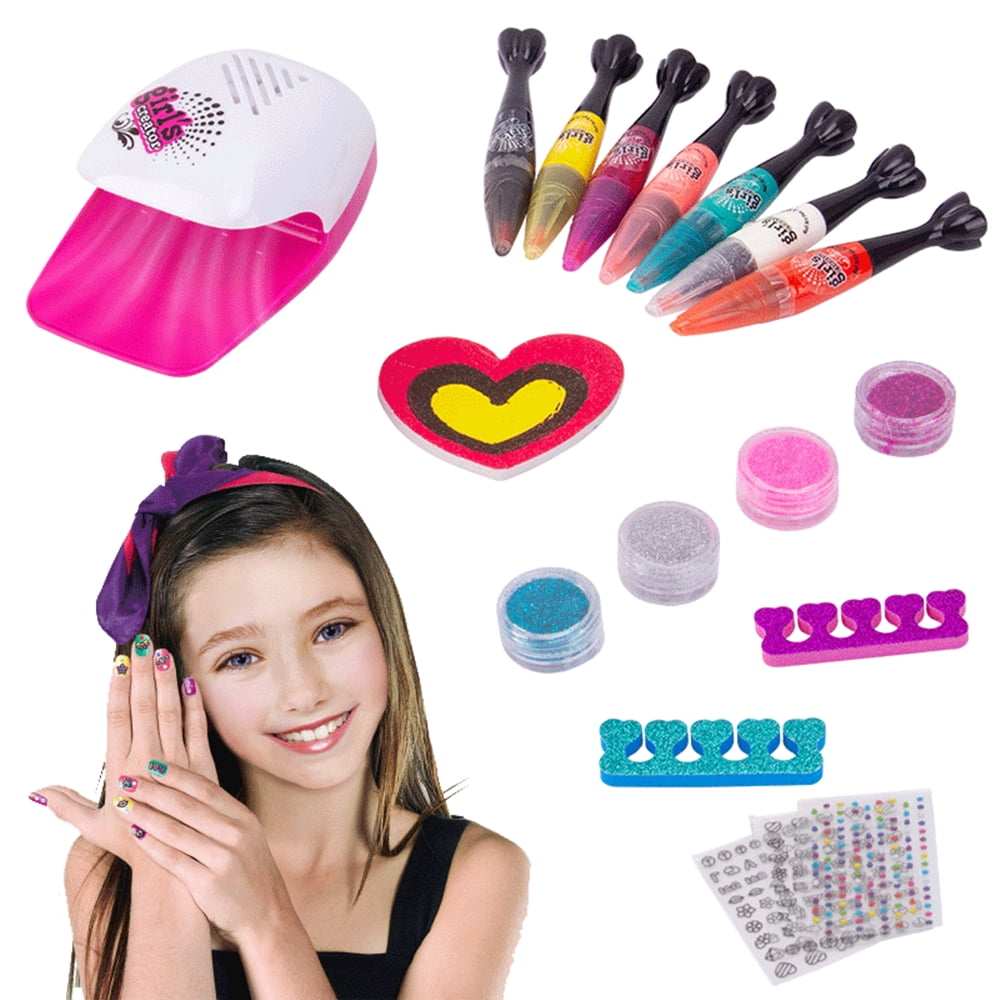 Nail Pens Salon Girls Fashion Activity, Nail Art Studio Set, with