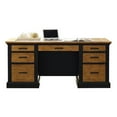 thumbnail image 2 of Martin Furniture Toulouse Wood Executive Desk Writing Table Office Desk Black, 2 of 9