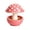Pink, variant on Outdoor Hanging Bird Feeder, Mushroom Shaped Decorative Garden Ornament for Yard and Patio, Whimsical Feeder for Wild Birds and Nature Lovers Red