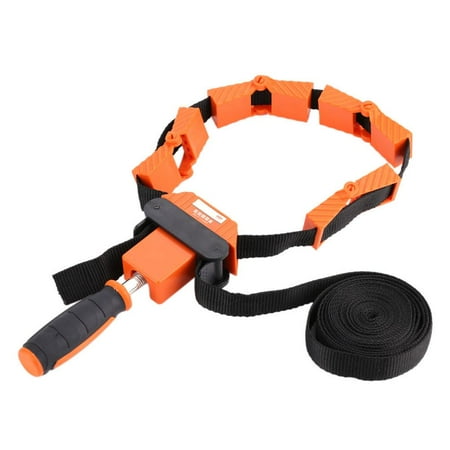 

Cergrey 4 Jaws Rapid Corner Clamp Nylon Multi-Function Binding Belt Clamp Frame Woodworking Tool Polygons Angle Clip Ratcheting Band Clamp
