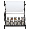 thumbnail image 2 of MyGift Gothic Paper Towel Holder Heart Scroll Metal Paper Towel Holder Stand with Slatted Condiment Shelf Rack, Black Decorative Kitchen Decor Accessories, 2 of 5