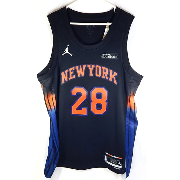 Guerschon Yabusele #28 NY Knicks Jordan Swingman Statement Jersey Black 40 S