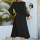 thumbnail image 4 of Vestido jersey elegante para mujer jersey ajustado elegante vestido largo fluido de Color sólido, 4 of 9