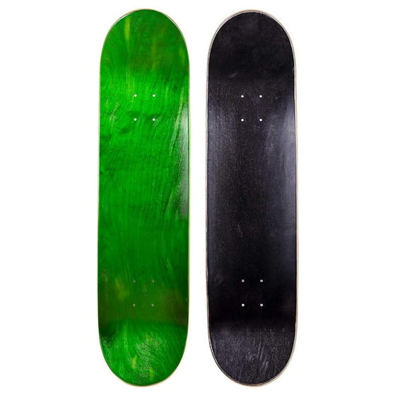 Cal 7 Blank Maple Skateboard Decks | 8.5 Inch | Two Pack Combinations (Green, Black)