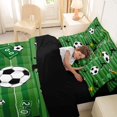 thumbnail image 5 of Erosebridal Football Sport Gamer 7-Piece Twin Bedding Sets,Soccer Ball Games Kids Bedding Comforter Set,Reversible Black, 5 of 7