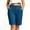 #0160-Blue, variant on Bermuda Shorts for Women Summer Dressy Casual Elastic High Waisted Wide Leg Knee Length Shorts with Pockets