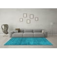 thumbnail image 3 of Ahgly Company Indoor Rectangle Abstract Turquoise Blue Modern Area Rugs, 8' x 12', 3 of 4