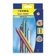 Dixon Super Ferby Woodcase Pencil, Assorted Colors, 6.25 mm, 12/Pack